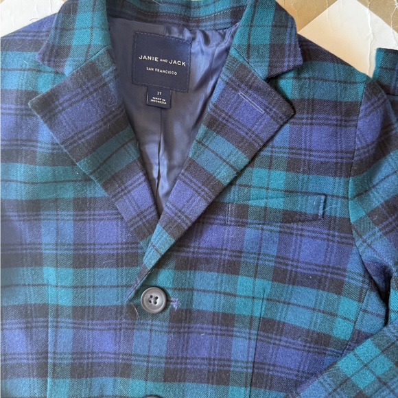 Janie and Jack Plaid Suit - Picture 2 of 3